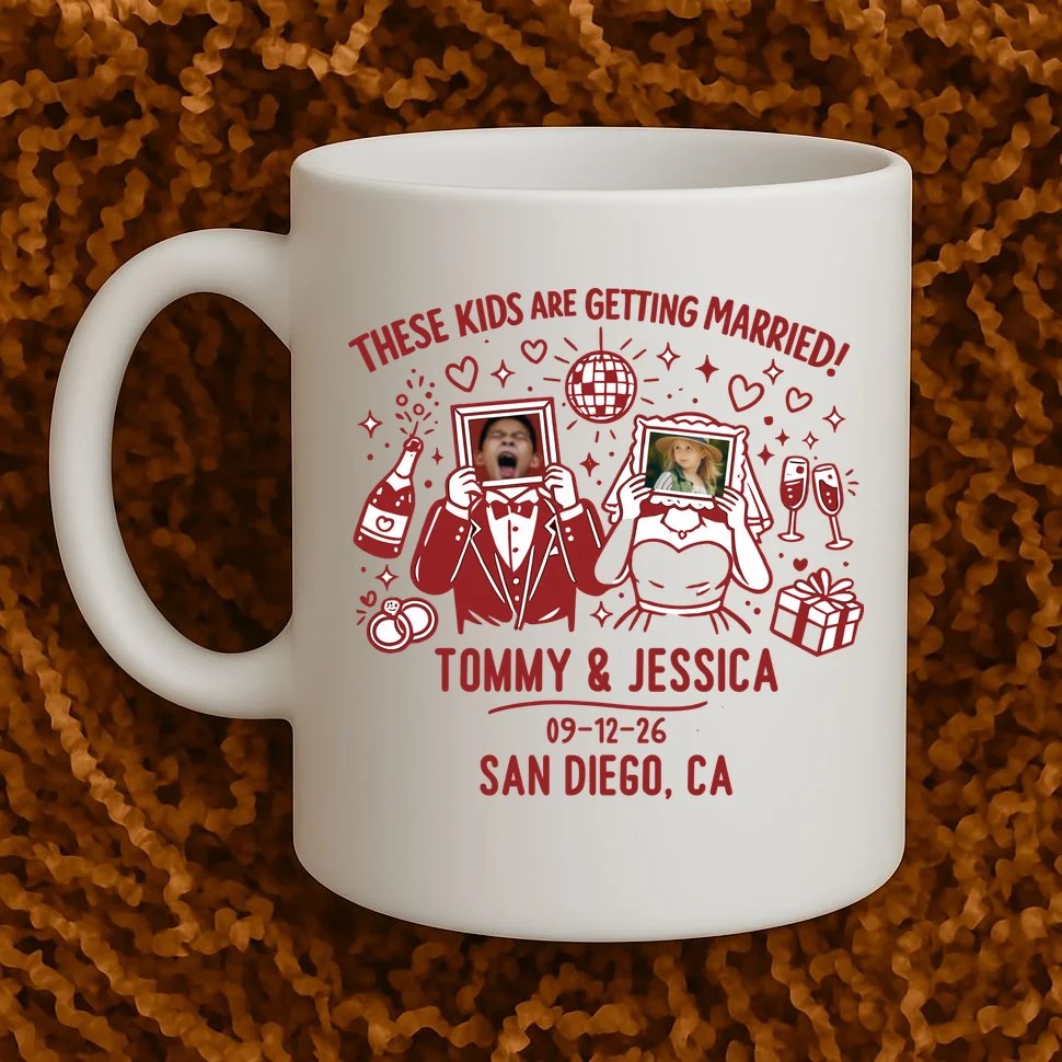 These Kids Are Getting Married Personalized Wedding Coffee Mug - Front 1