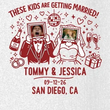These Kids Are Getting Married Personalized Wedding Women's Polo - Front - Close-up