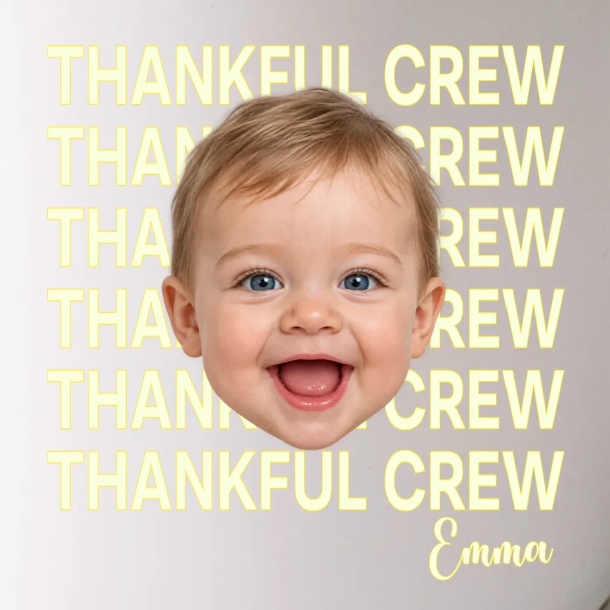 Thankful Crew Personalized Photo & Name Gift - Thankful family crew theme gift Mug - Front - Close-up