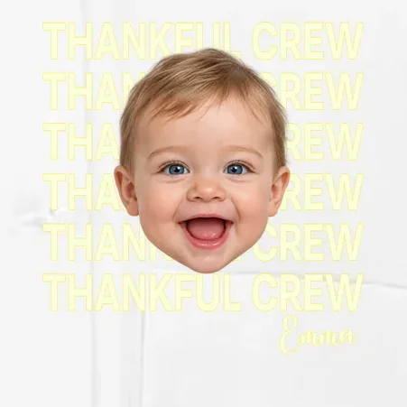 Thankful Crew Personalized Photo & Name Gift - Thankful family crew theme gift Men's Chef Coat - Front - Close-up