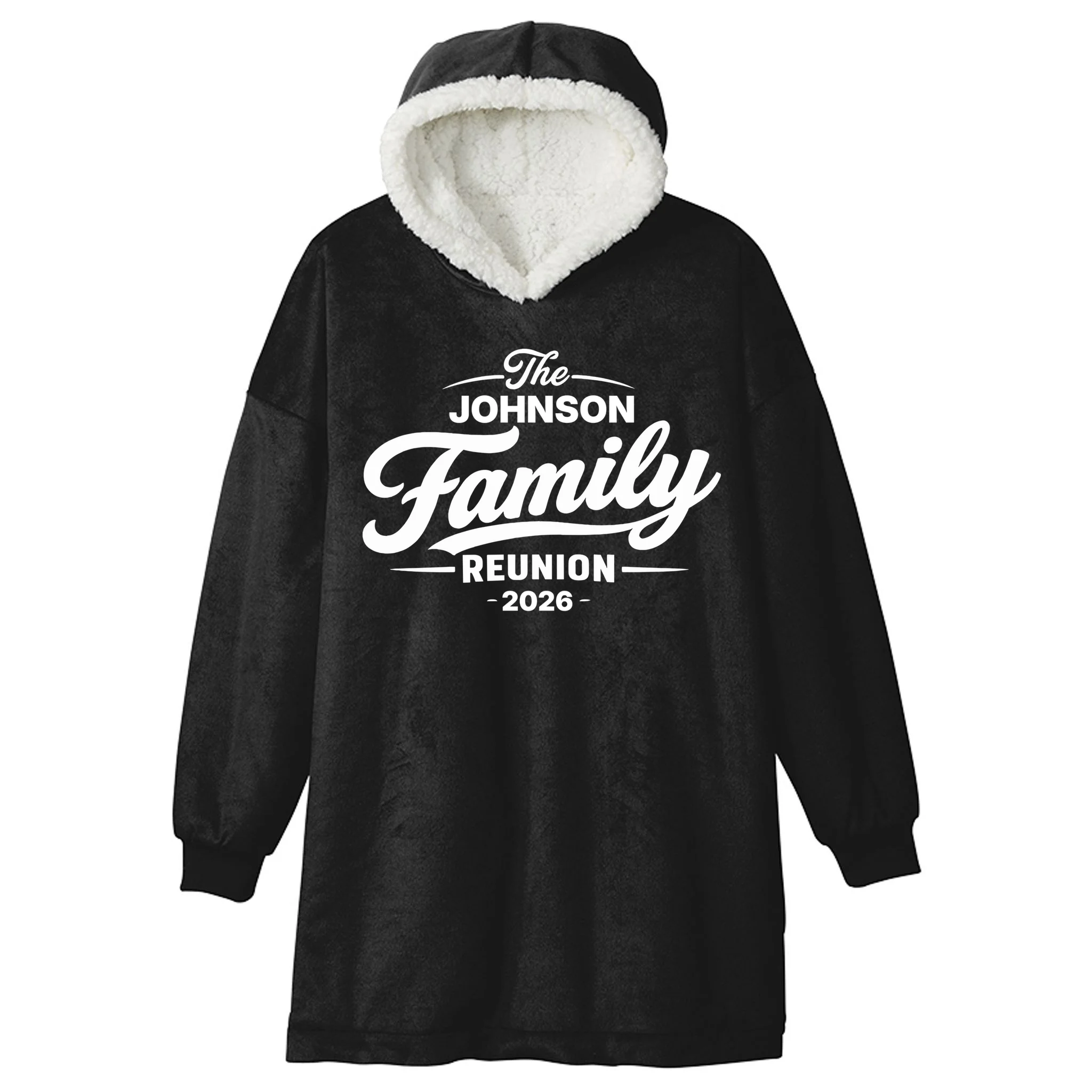 Your Personalized Family Reunion Hooded Blanket - Front