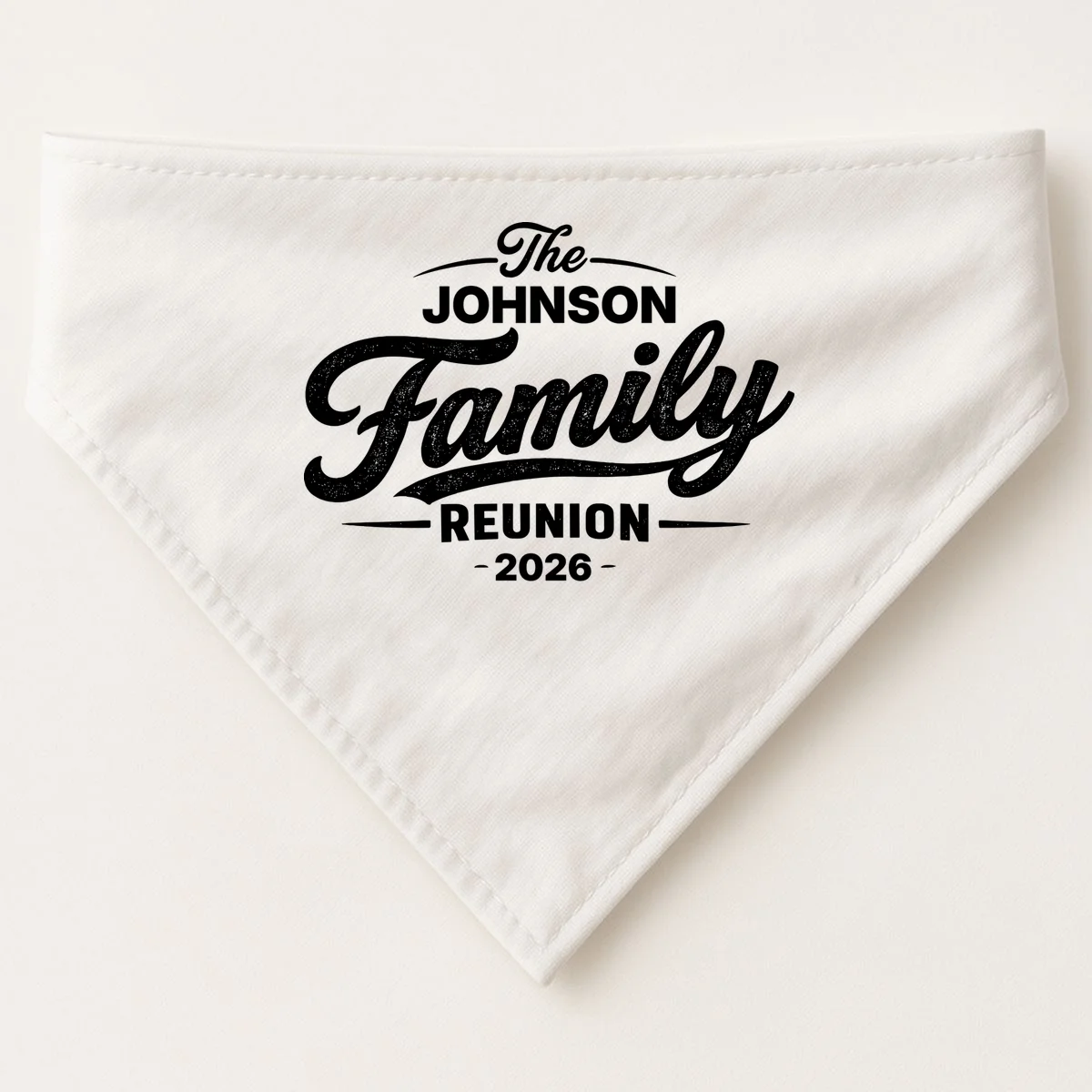 Your Personalized Family Reunion Dog Bandana - Front