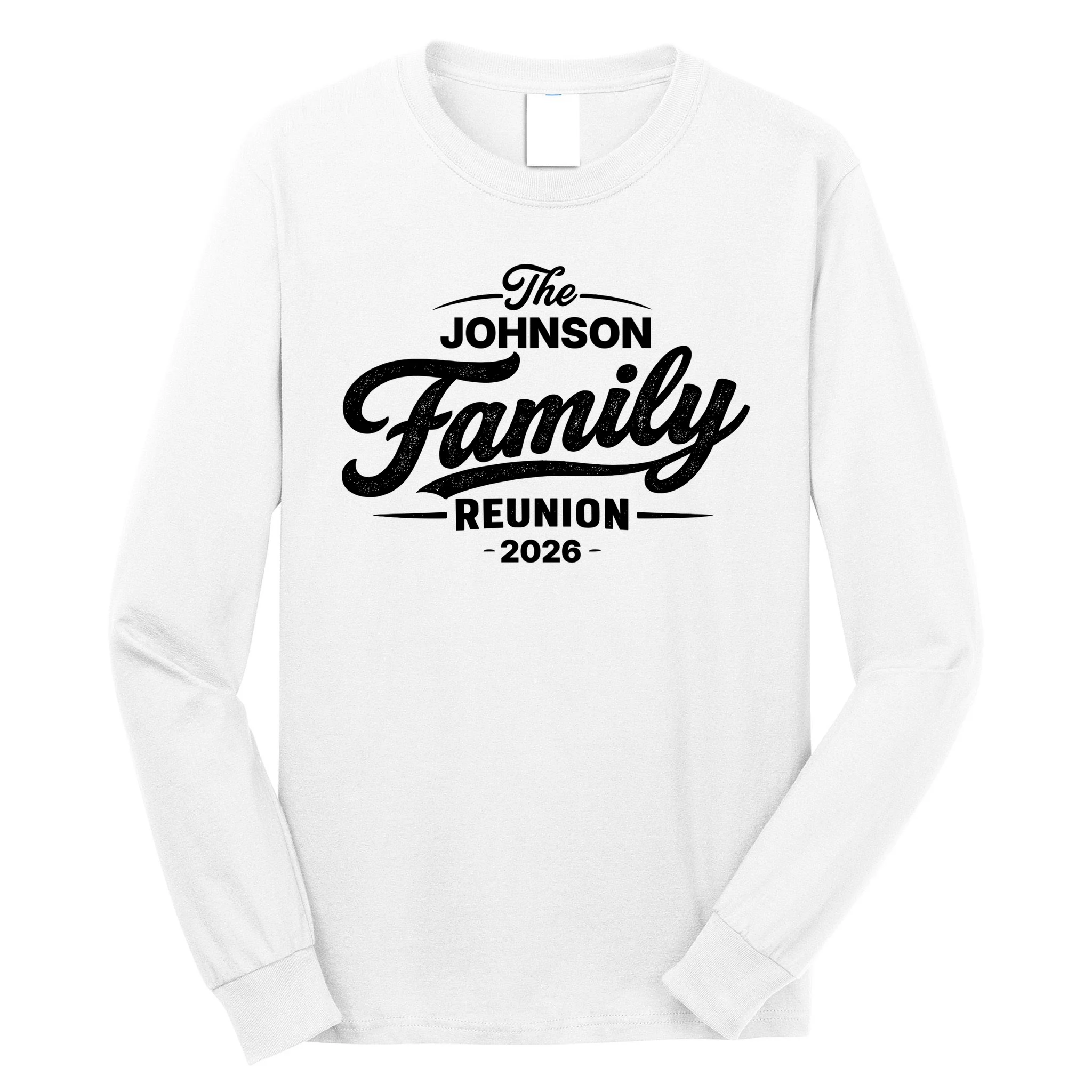 Your Personalized Family Reunion Men's Long Sleeve Shirt - Front
