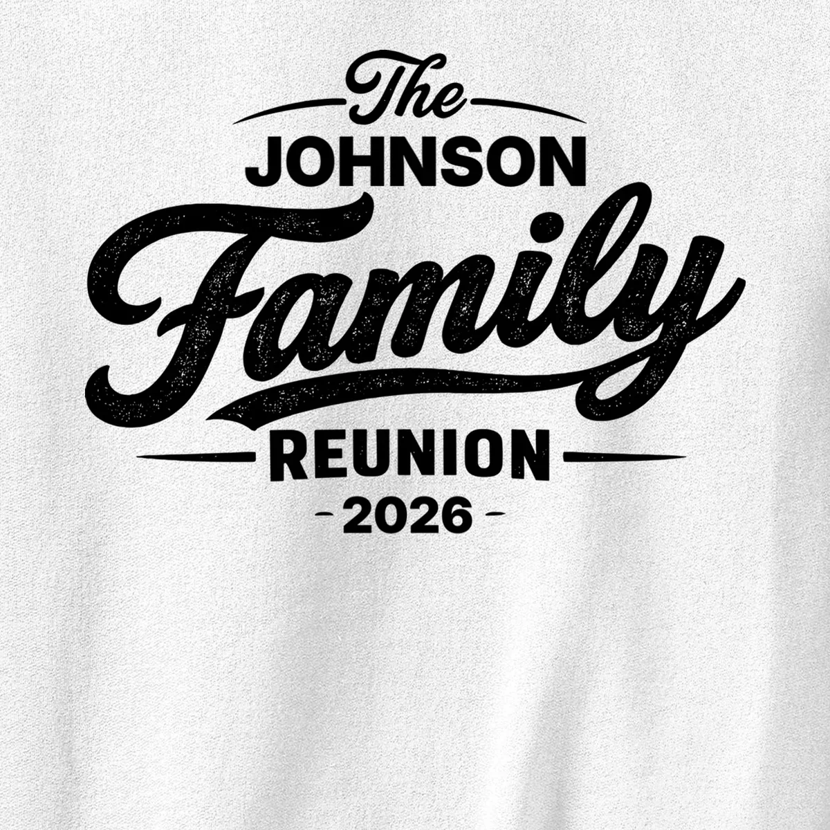 Your Personalized Family Reunion Men's Sweatshirt - Front - Close-up