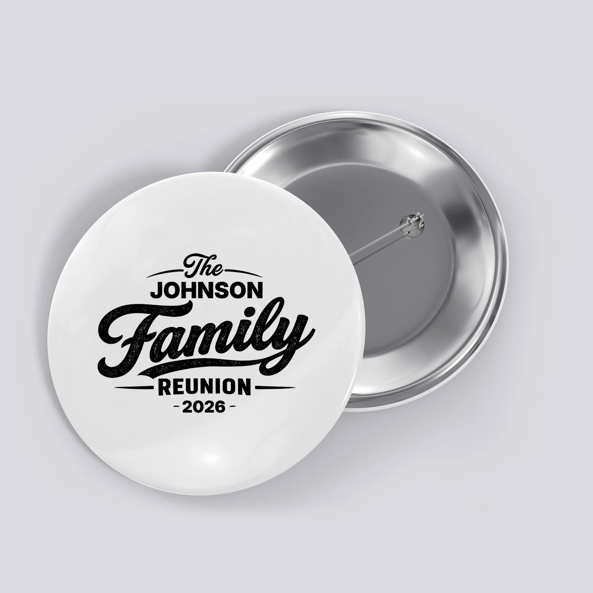 Your Personalized Family Reunion Button Front