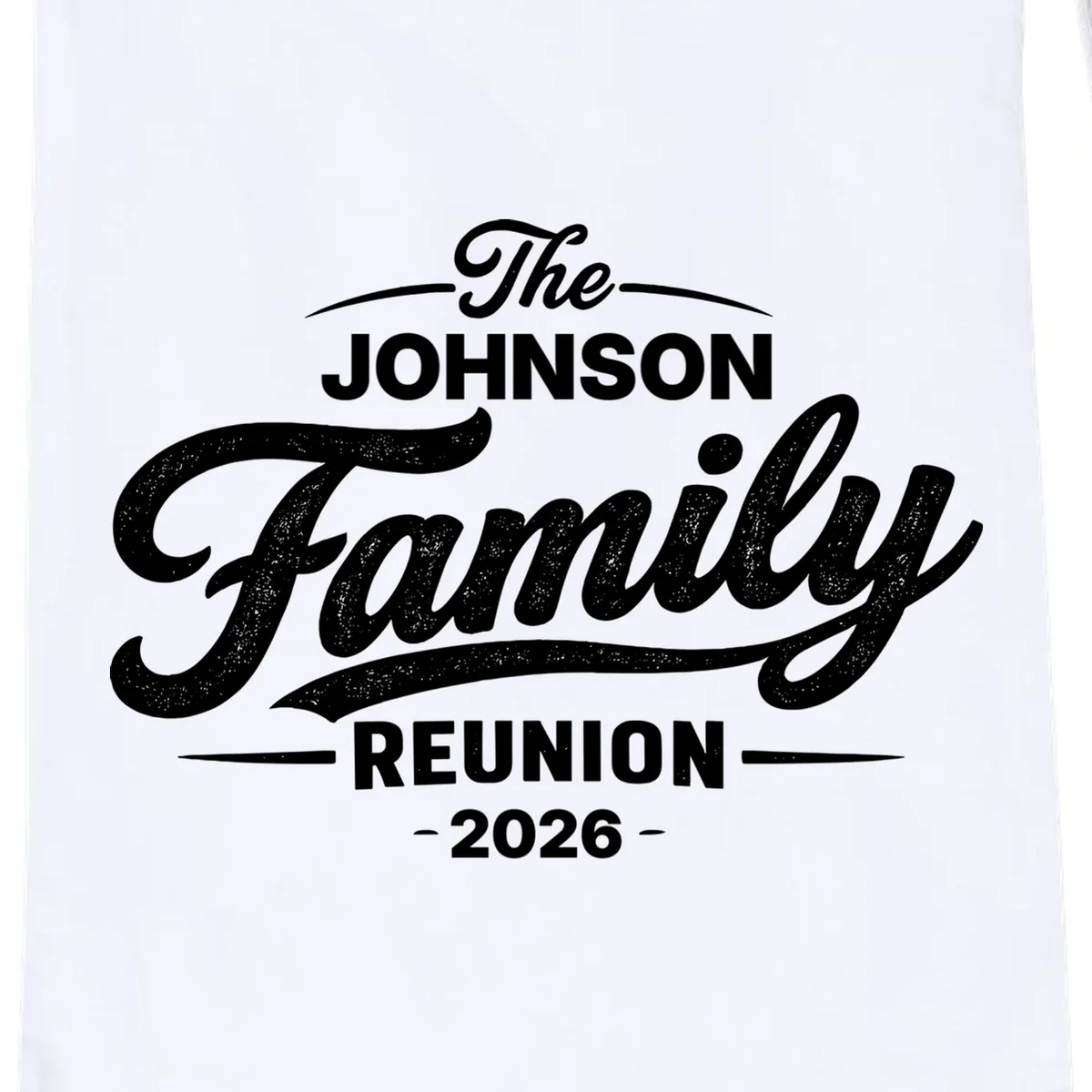 Your Personalized Family Reunion Drawstring Bag - Front - Close-up