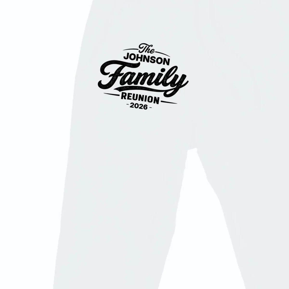 Your Personalized Family Reunion Men's Sweatpants - Front - Close-up