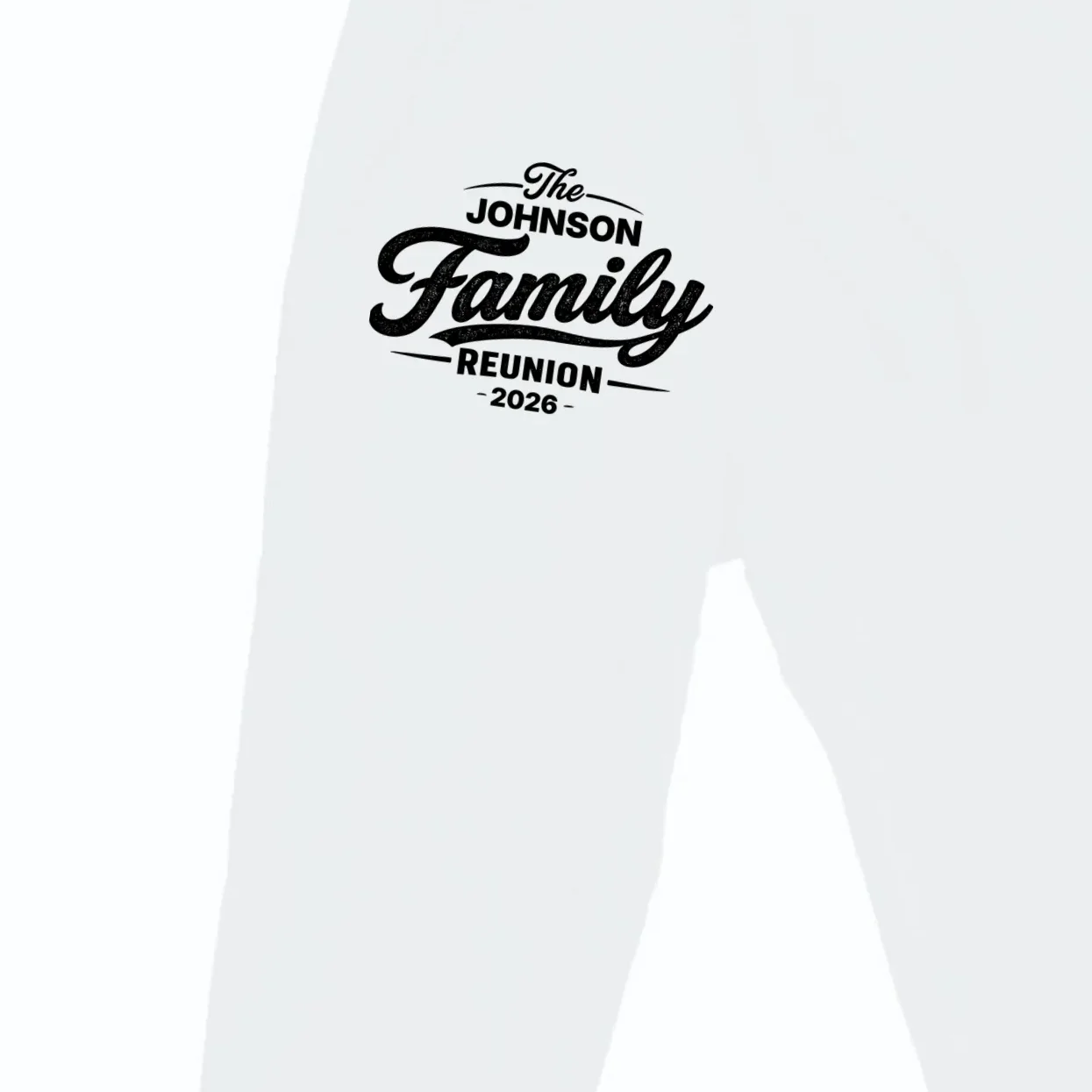 Your Personalized Family Reunion Men's Sweatpants - Front - Close-up