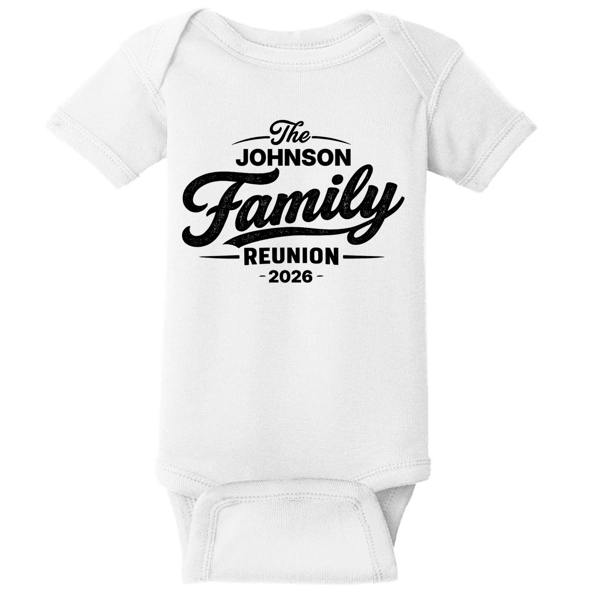 Your Personalized Family Reunion Baby Bodysuit - Front