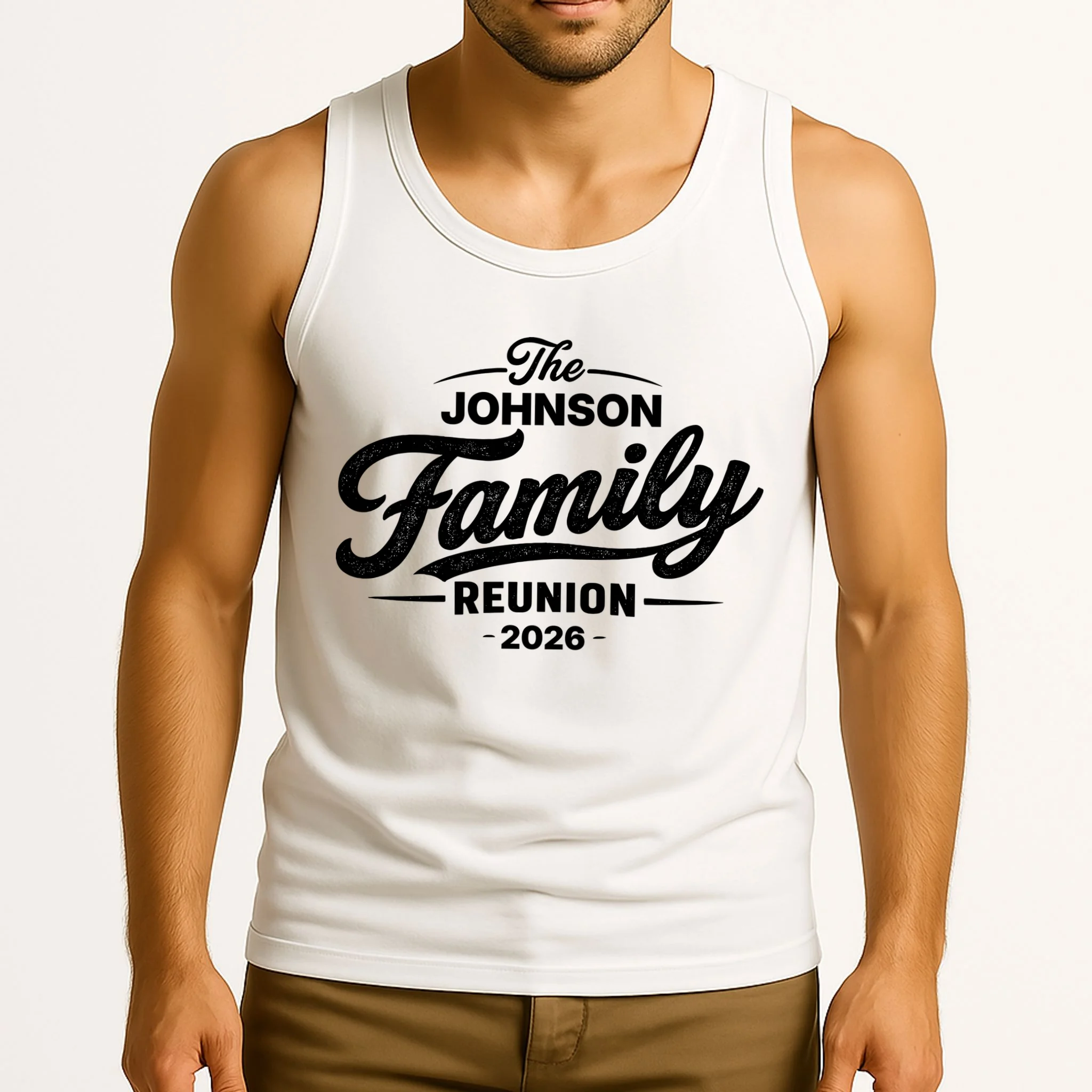 Your Personalized Family Reunion Men's Tank Top - Front 2