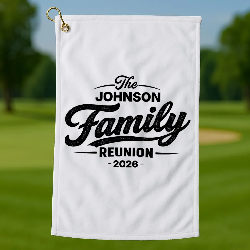 Your Personalized Family Reunion Golf Towel - Front 1