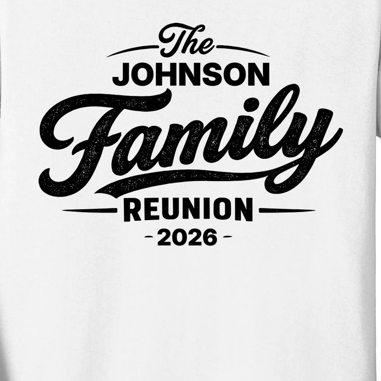 Your Personalized Family Reunion Kids Long Sleeve Shirt - Front - Close-up