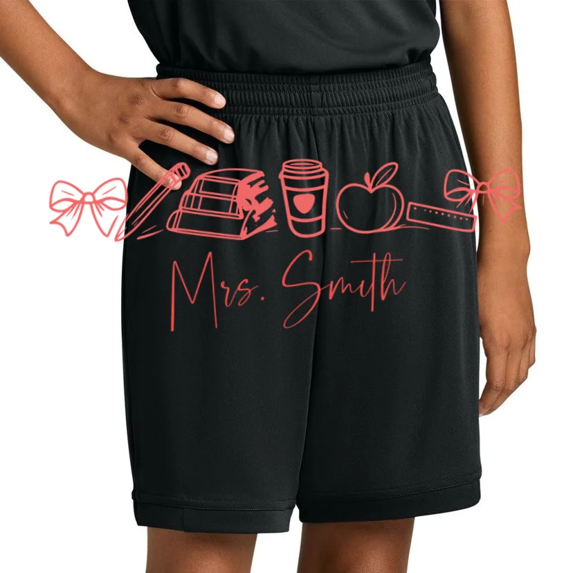 Teacher Name Custom Kids Shorts - Front 1