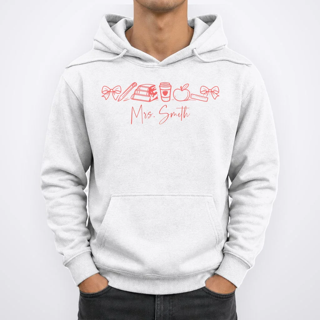 Teacher Name Custom Hoodie - Front 1