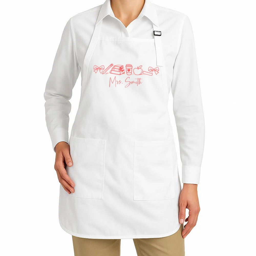 Teacher Name Custom Apron - Front 1