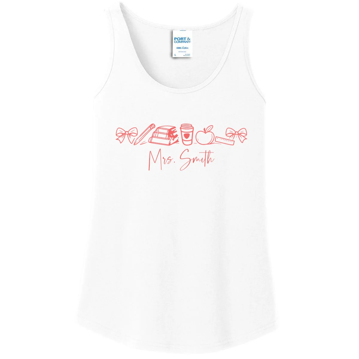 Teacher Name Custom Women's Tank Top - Front