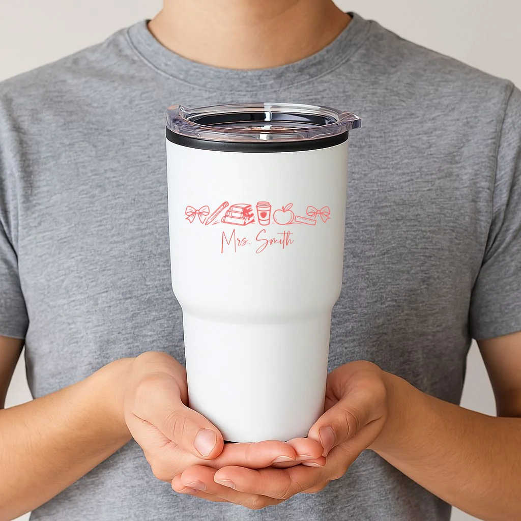 Teacher Name Custom 20oz Tumbler - Front 1