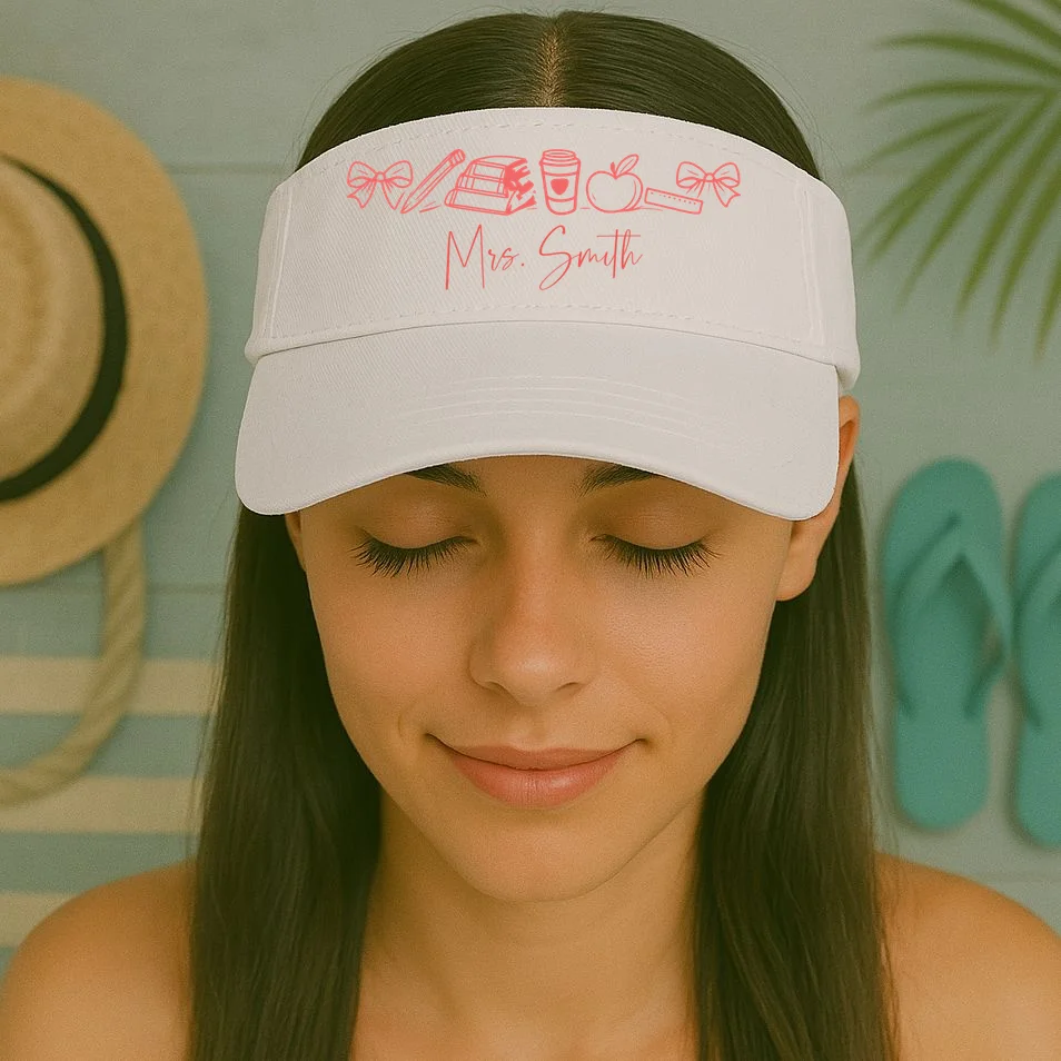 Teacher Name Custom Visor - Front 1