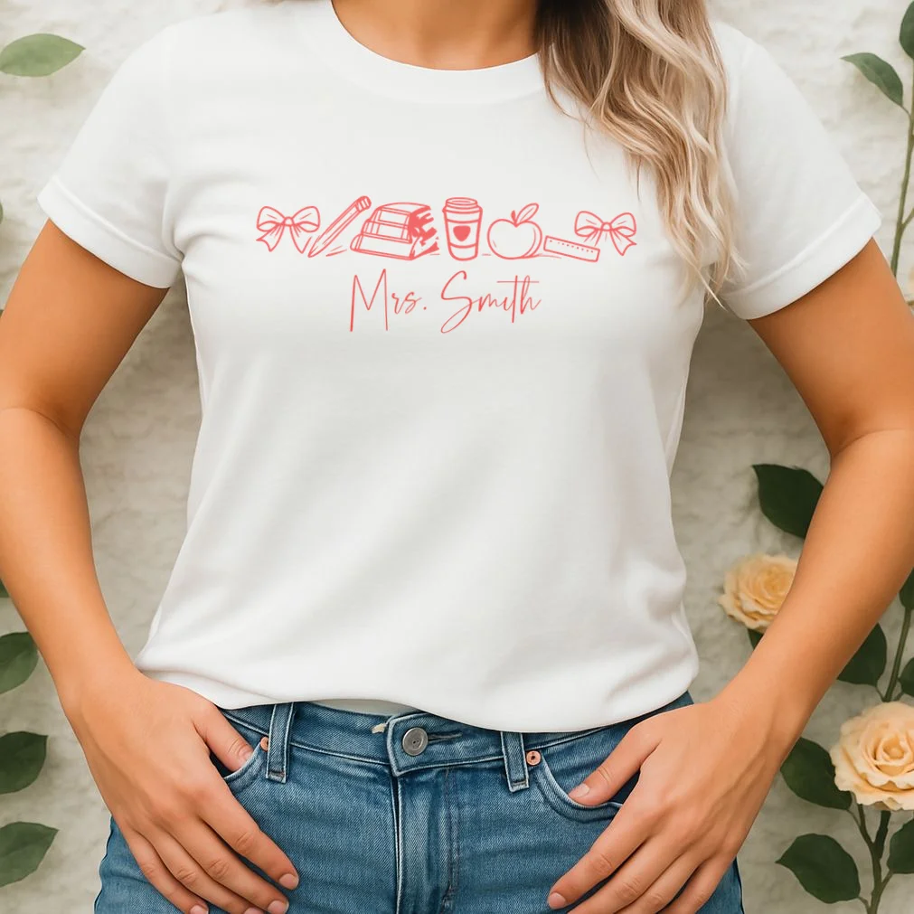 Teacher Name Custom Women's T-Shirt - Front 1