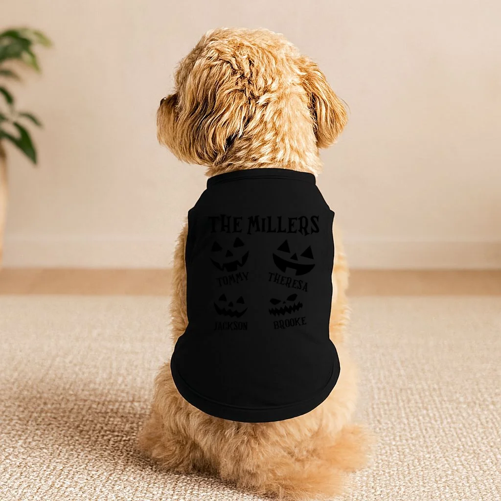 Custom Family Cute Personalized Halloween Doggie Tank - Front 1