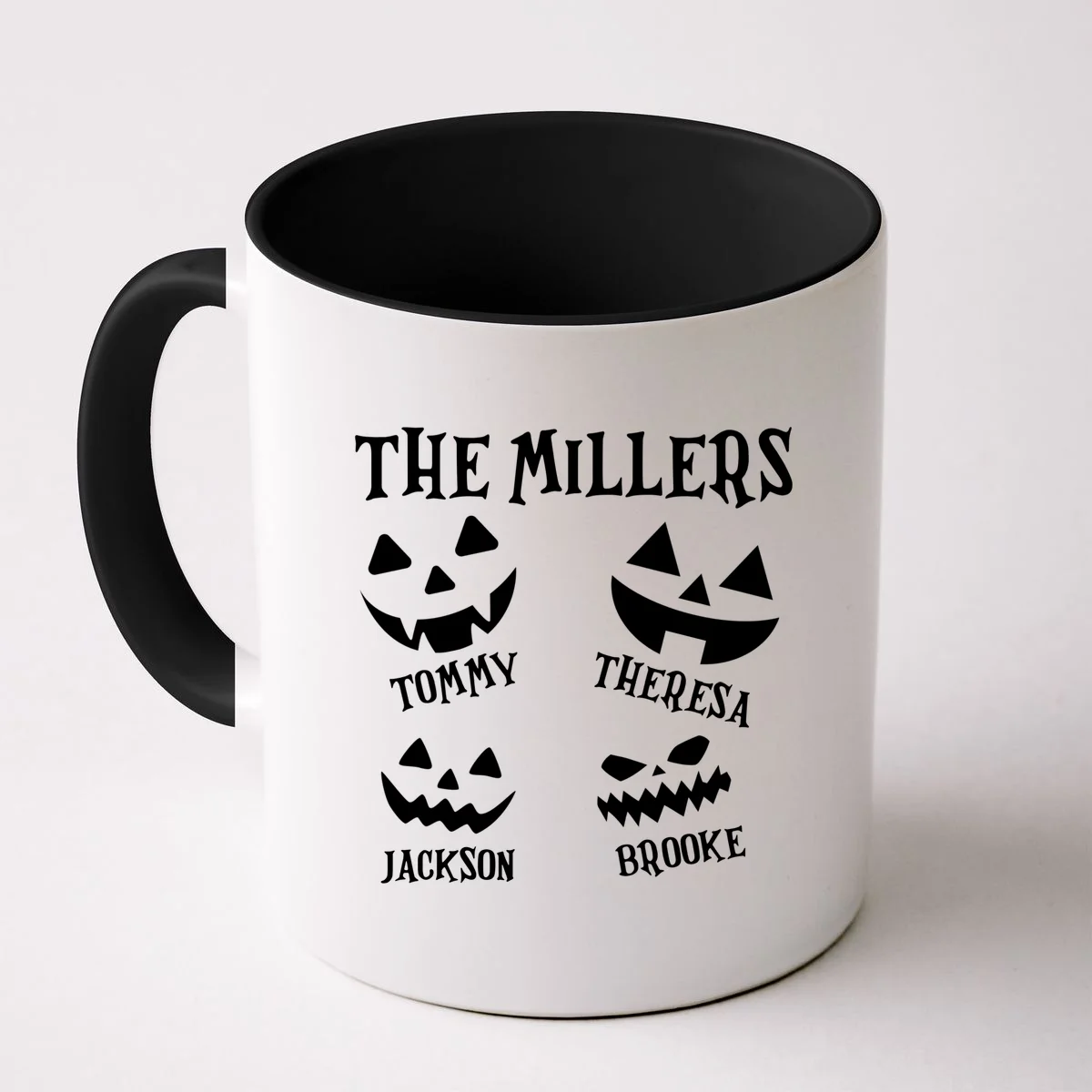 Custom Family Cute Personalized Halloween Coffee Mug - Front