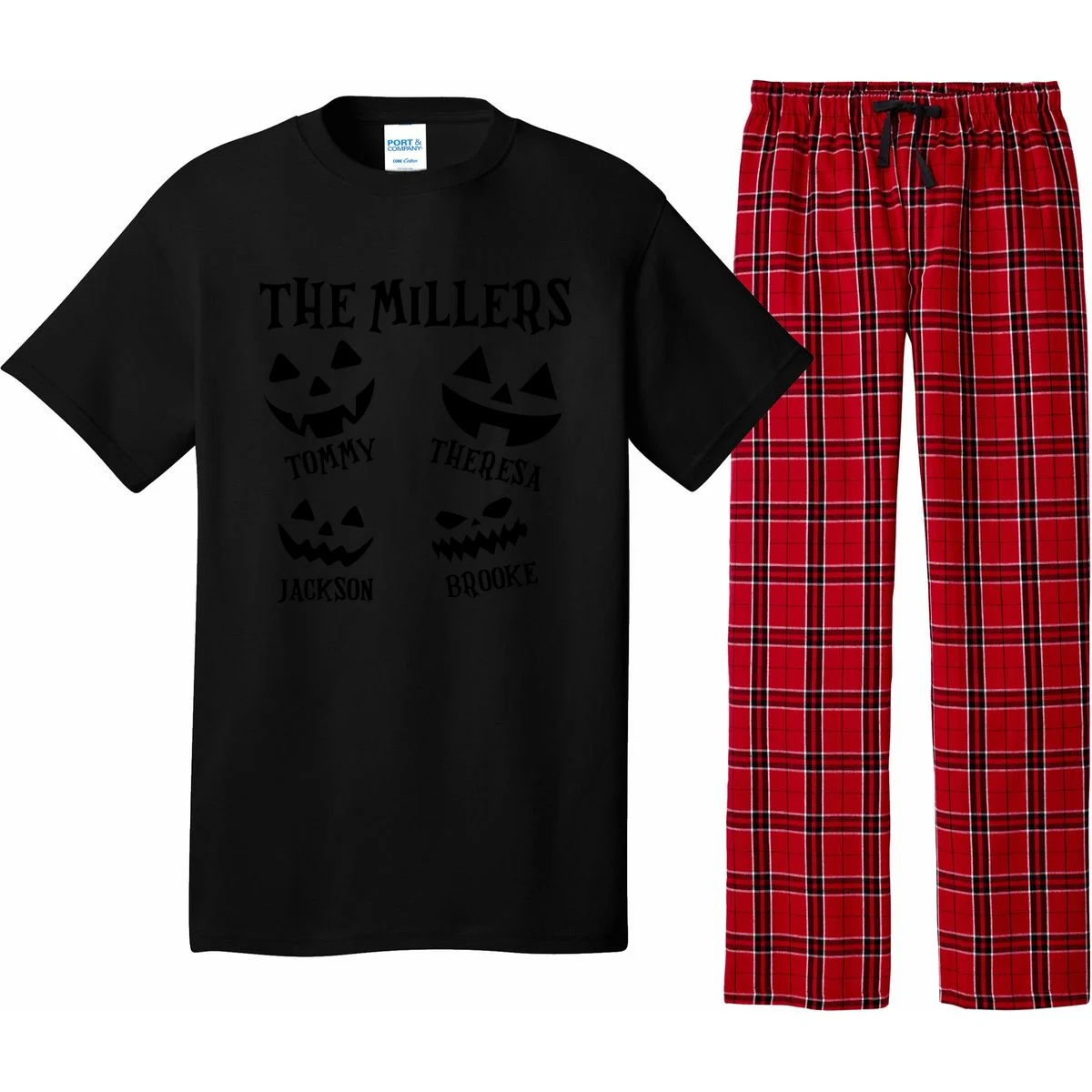 Custom Family Cute Personalized Halloween Pajama Set - Front