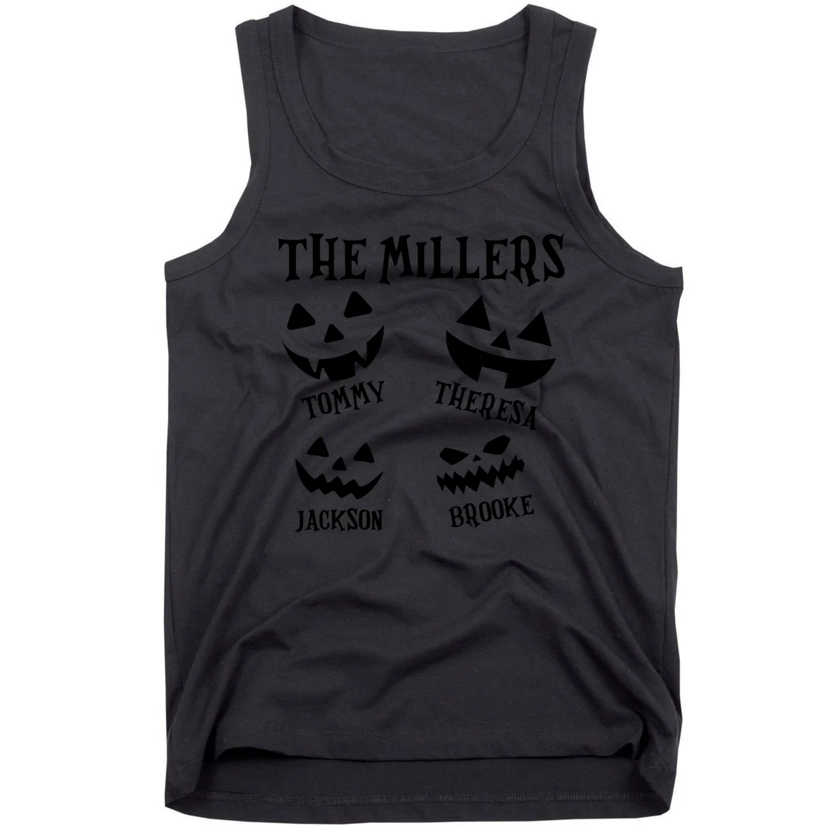 Custom Family Cute Personalized Halloween Tank Top - Front