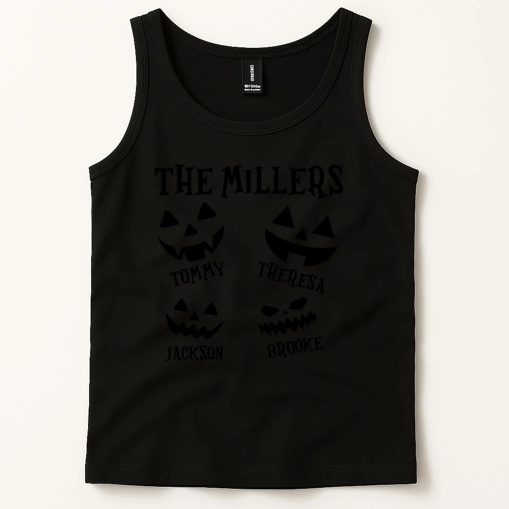 Custom Family Cute Personalized Halloween Tank Top - Front 1