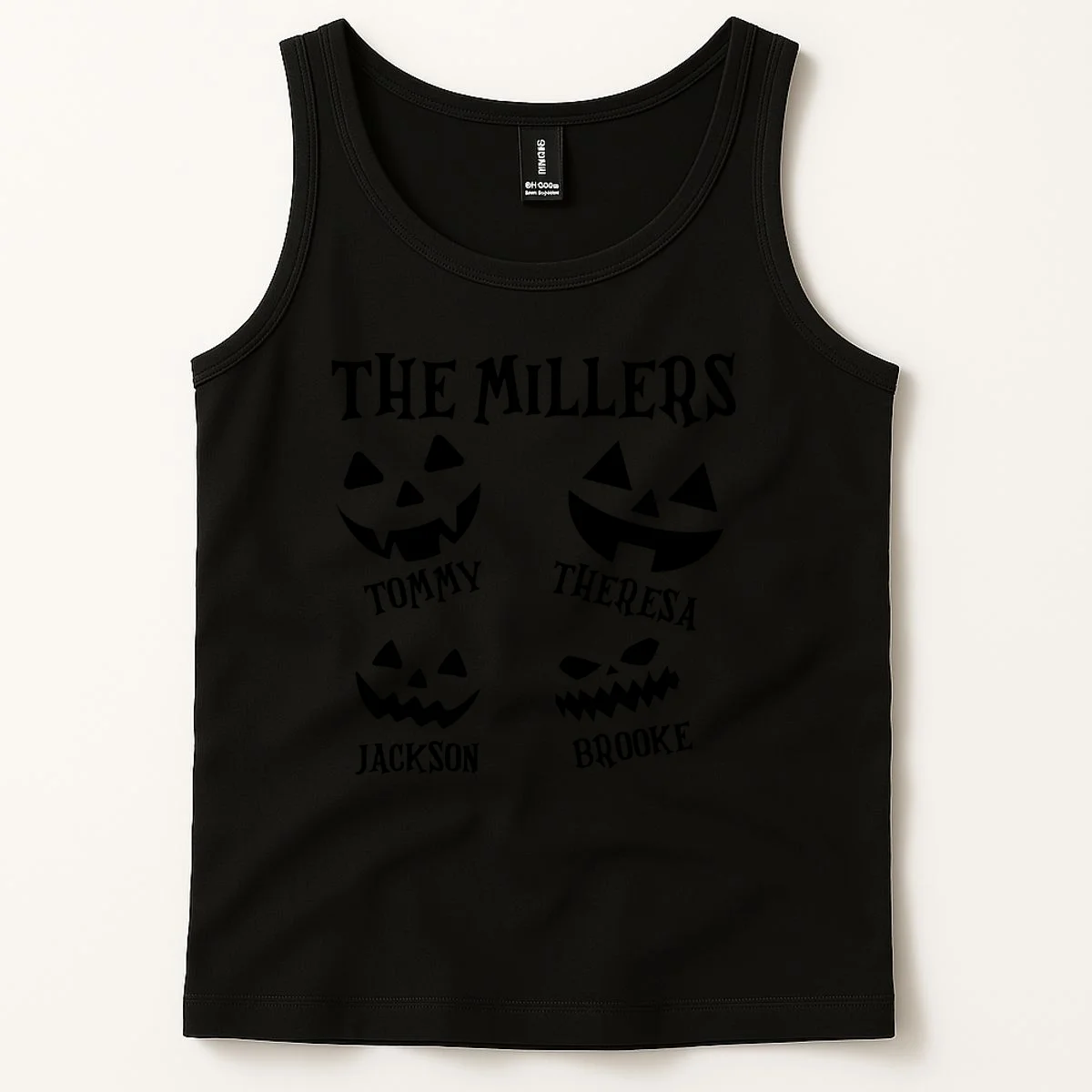 Custom Family Cute Personalized Halloween Tank Top - Front 1
