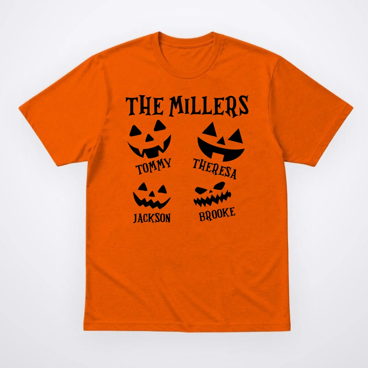 Custom Family Cute Personalized Halloween T-Shirt - Front