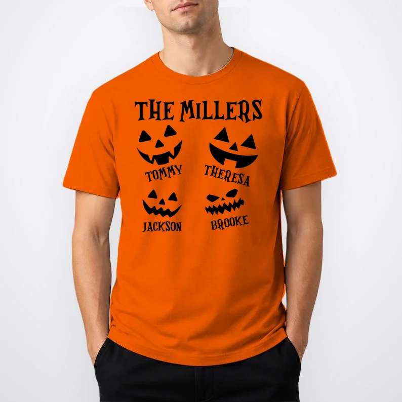 Custom Family Cute Personalized Halloween T-Shirt - Front 1