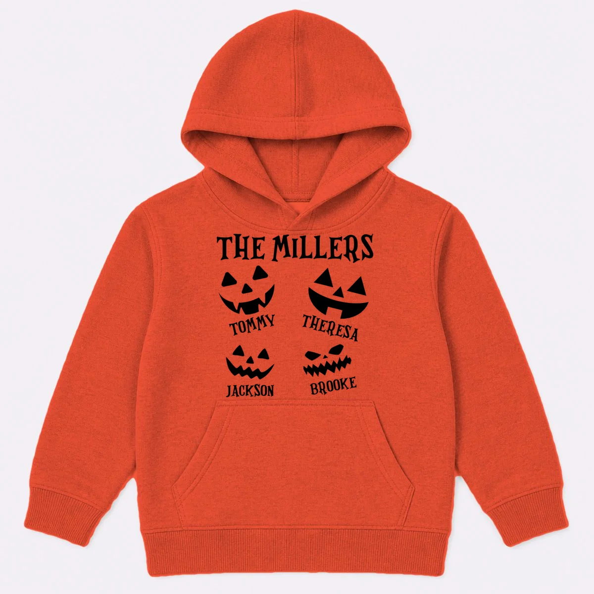Custom Family Cute Personalized Halloween Kids Hoodie - Front