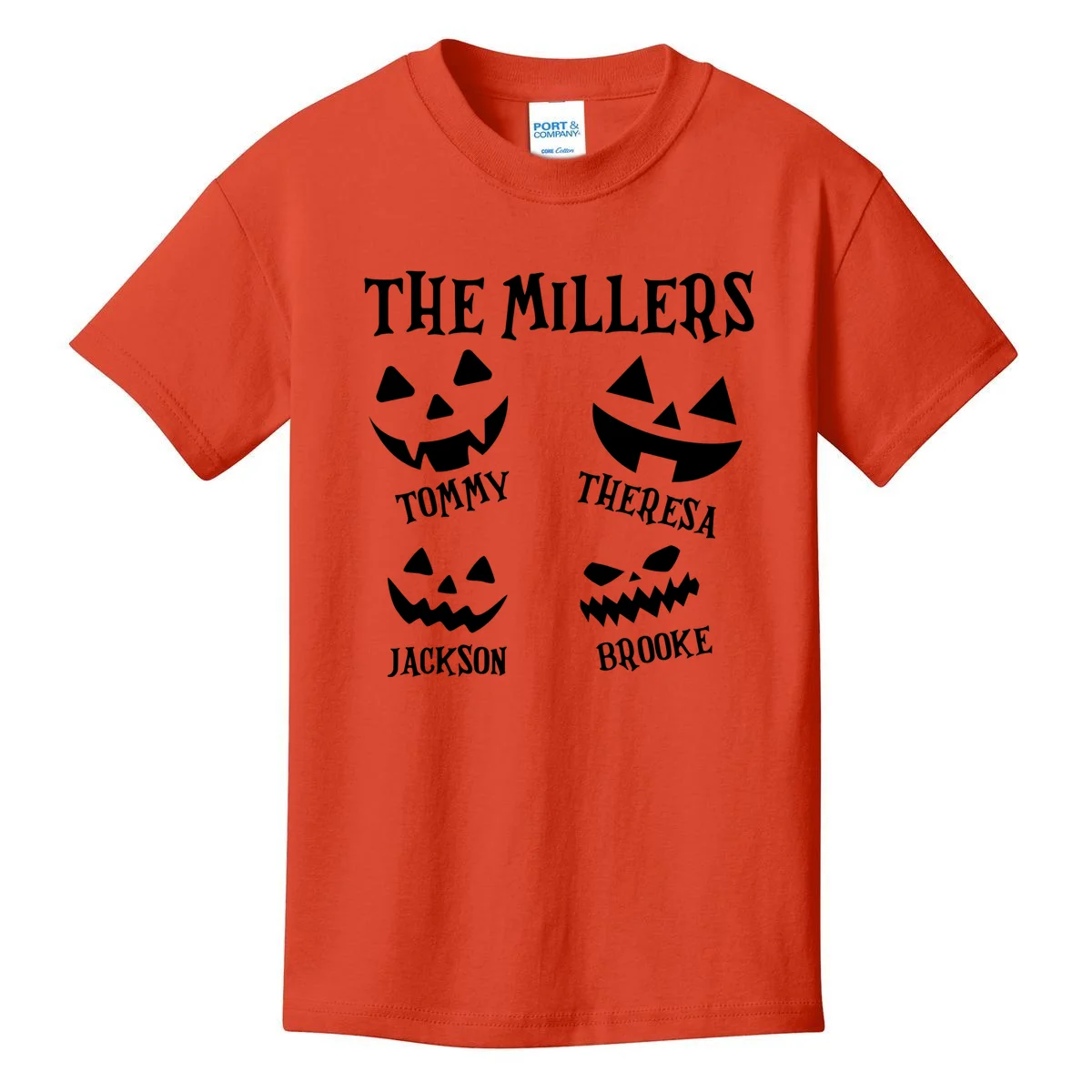 Custom Family Cute Personalized Halloween Kids T-Shirt - Front
