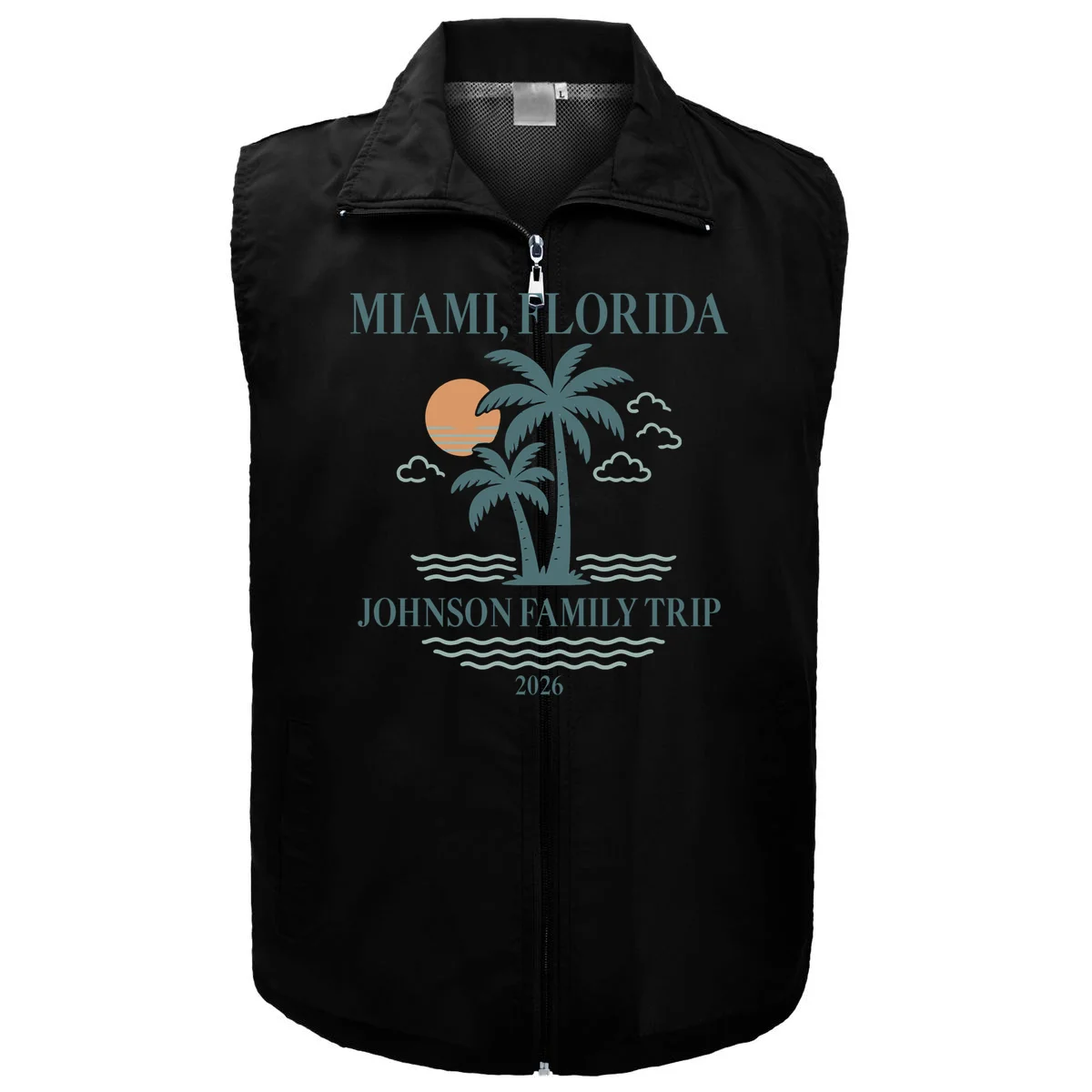 Tropical Vintage Custom Family Trip Men's Vest - Front