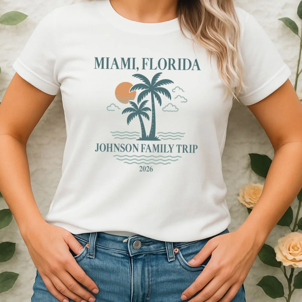 Tropical Vintage Custom Family Trip Women's T-Shirt - Front 1