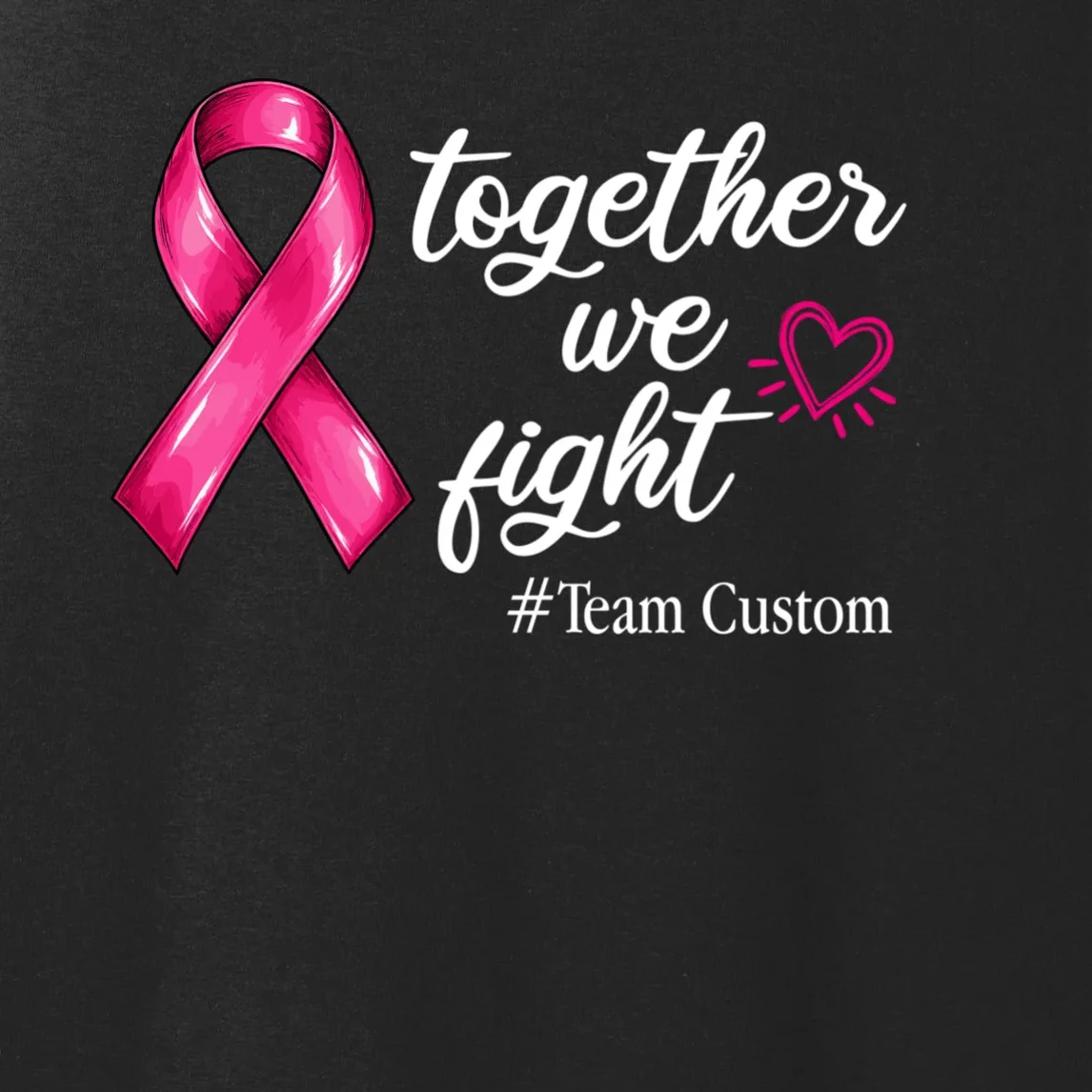 Personalized Together We Fight – Breast Cancer Awareness Shirt Women's Tank Top - Front - Close-up