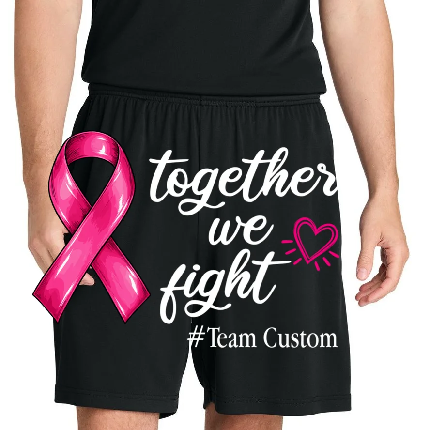 Personalized Together We Fight – Breast Cancer Awareness Shirt Men's Shorts - Front 1