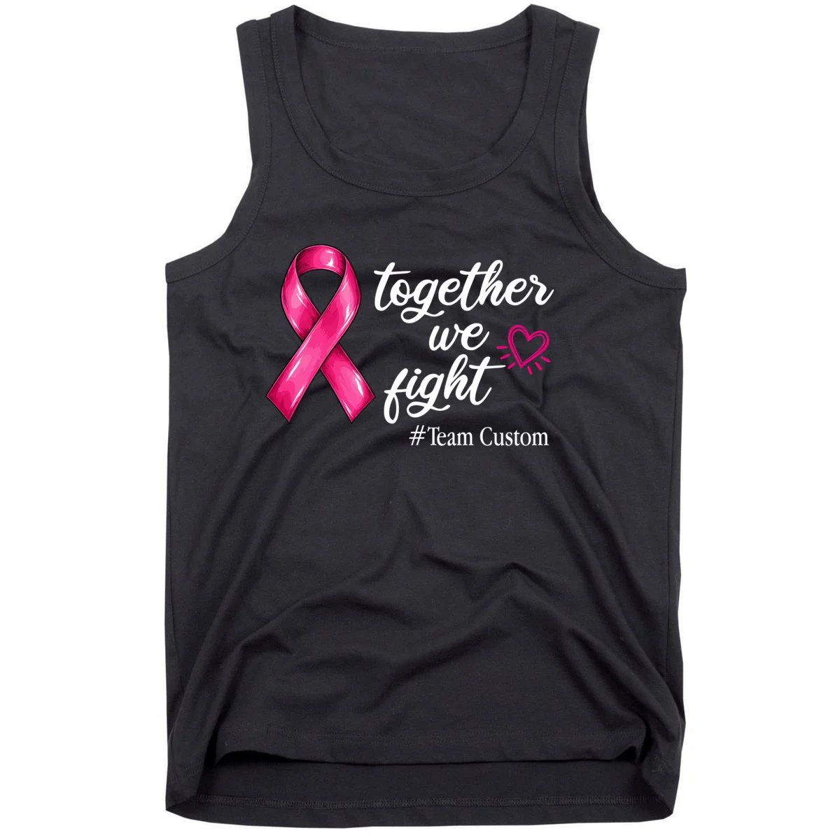 Personalized Together We Fight – Breast Cancer Awareness Shirt Men's Tank Top - Front