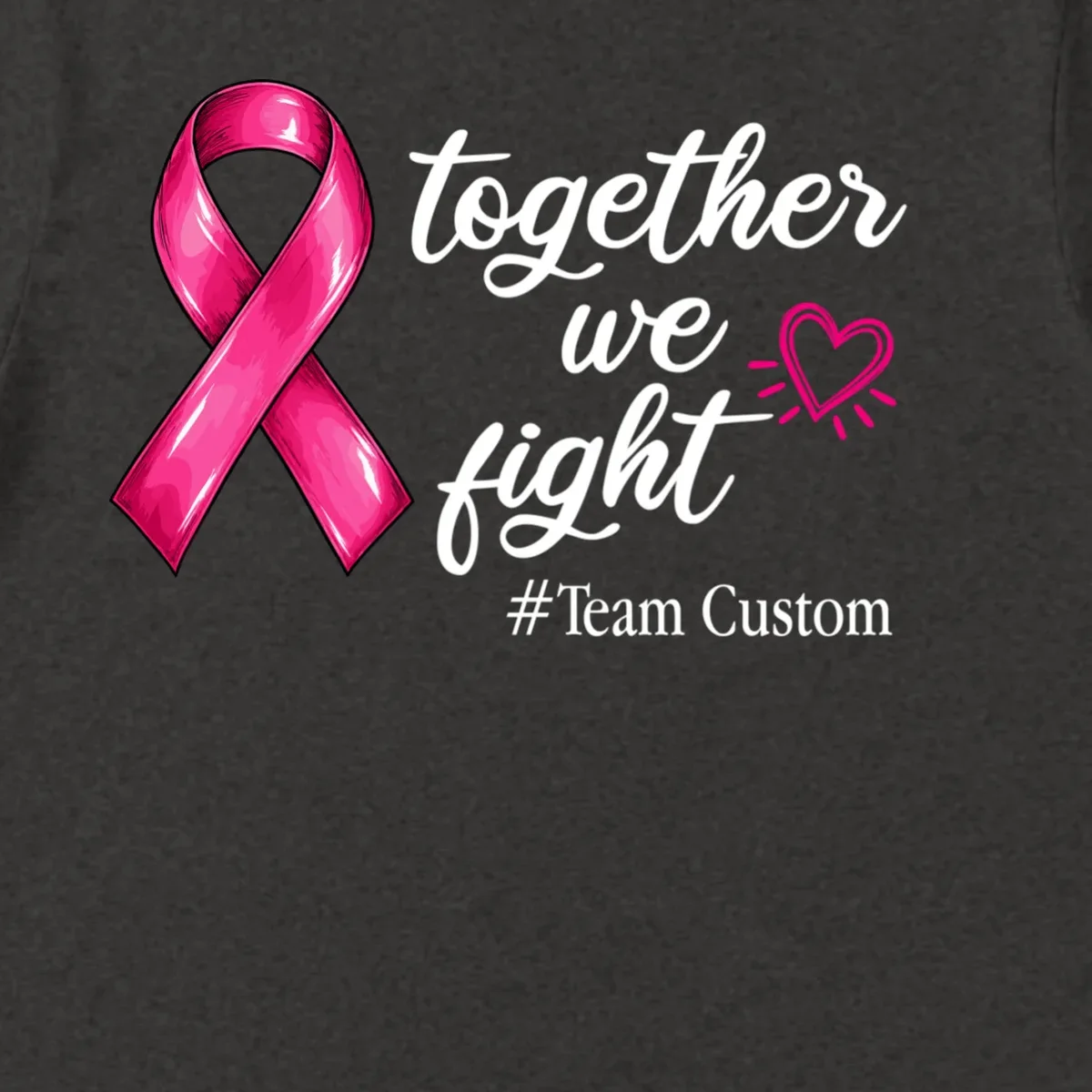 Personalized Together We Fight – Breast Cancer Awareness Shirt Men's T-Shirt - Front - Close-up
