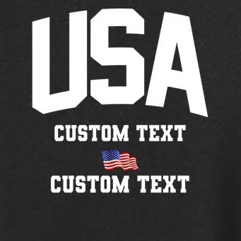 USA Custom Text Team America Personalized Women's Soft Jacket - Front - Close-up