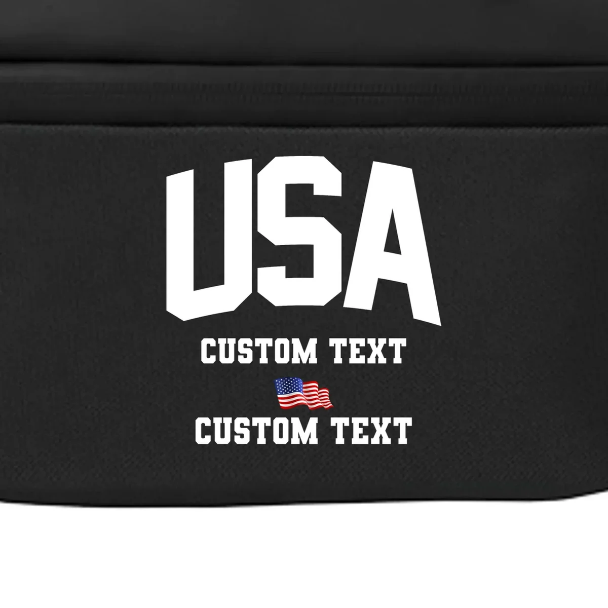 USA Custom Text Team America Personalized Crossbody - Front - Close-up
