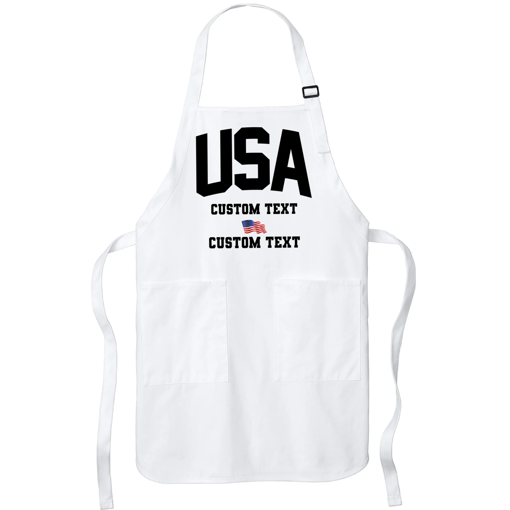 USA Custom Text Team America Personalized Apron - Front