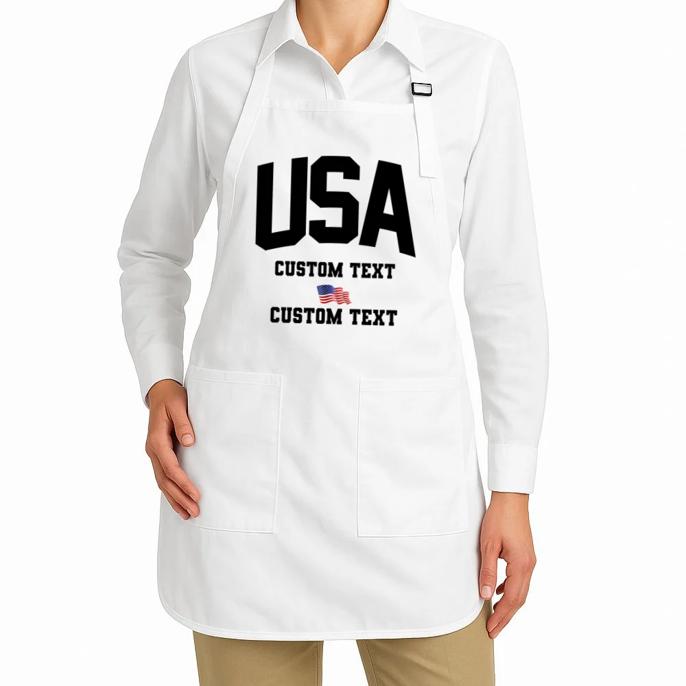 USA Custom Text Team America Personalized Apron - Front 1