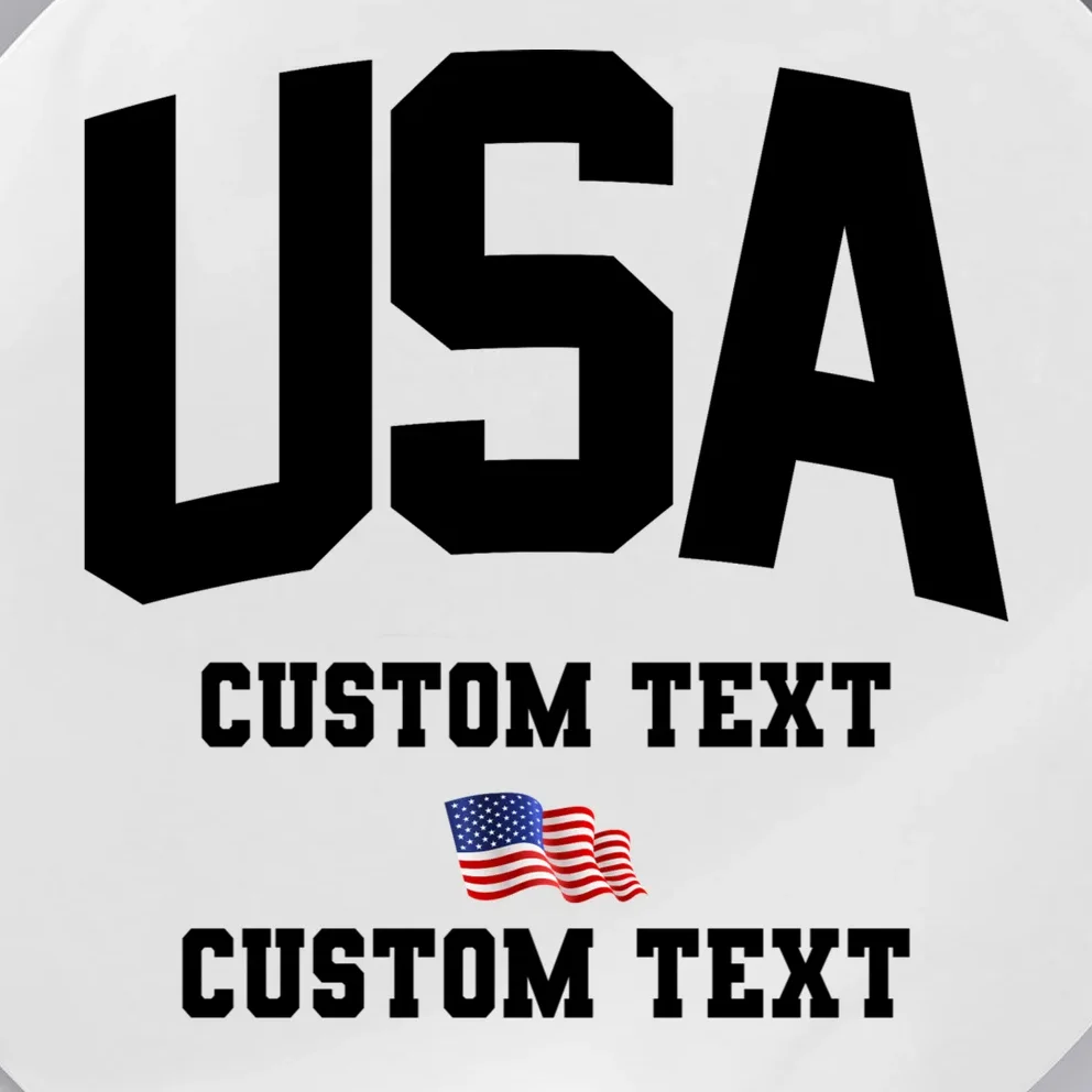 USA Custom Text Team America Personalized Button - Front - Close-up