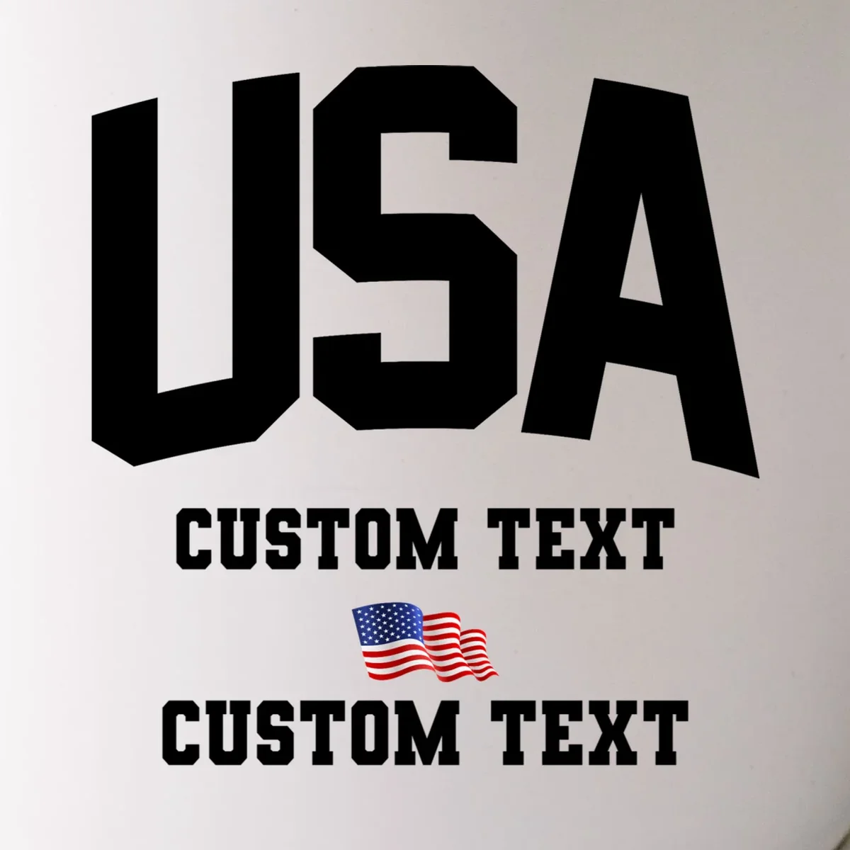 USA Custom Text Team America Personalized Mug - Front - Close-up