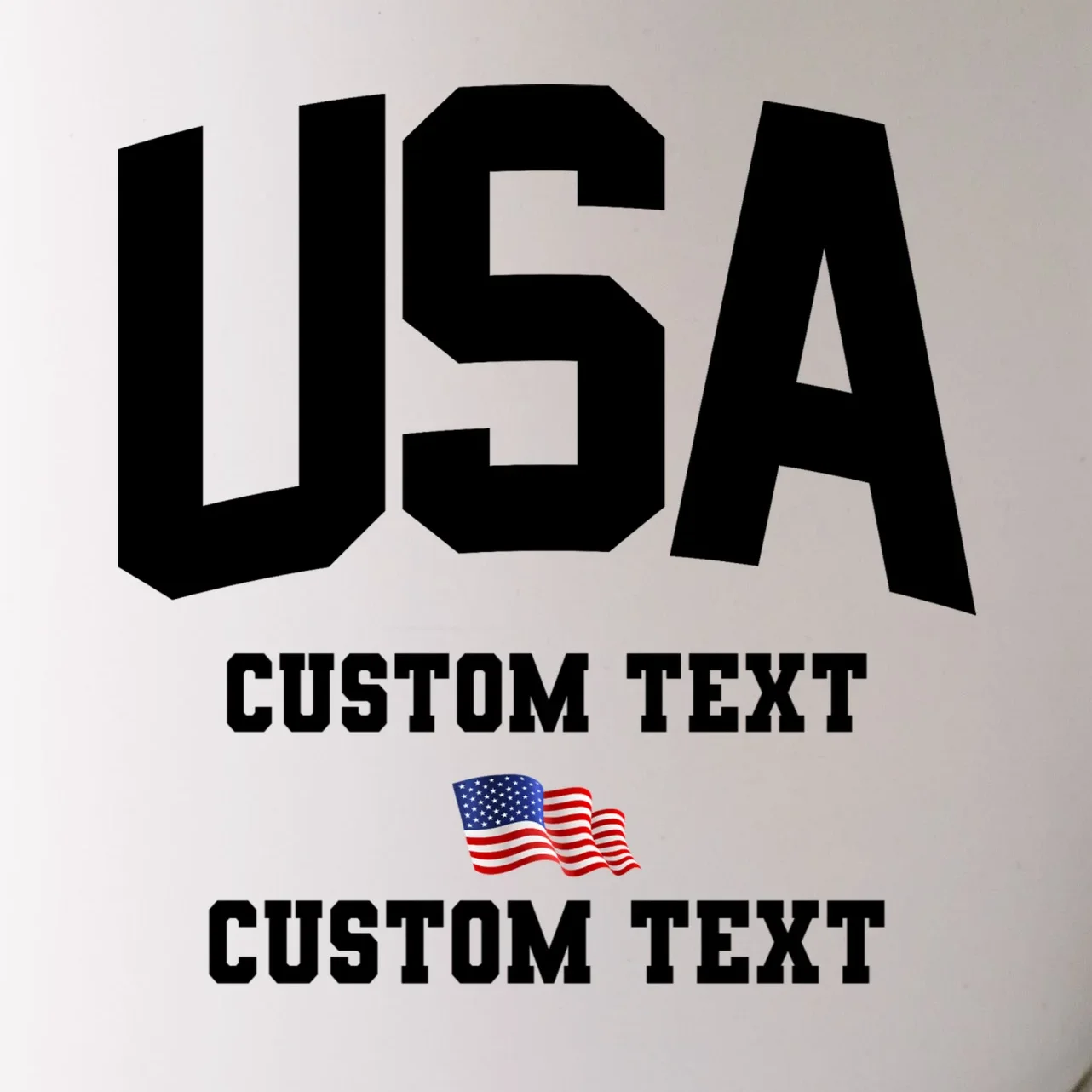 USA Custom Text Team America Personalized Mug - Front - Close-up