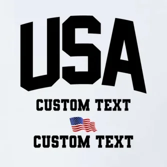 USA Custom Text Team America Personalized Men's Polo - Front - Close-up