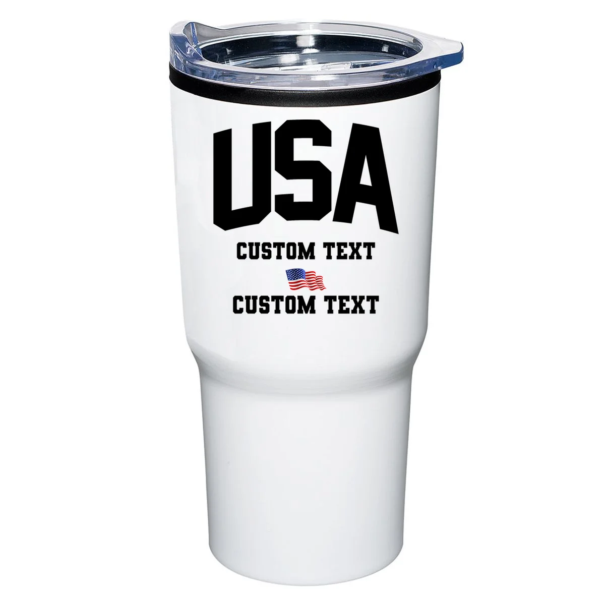 USA Custom Text Team America Personalized 20oz Tumbler - Front