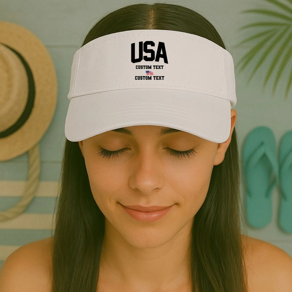 USA Custom Text Team America Personalized Visor - Front 1