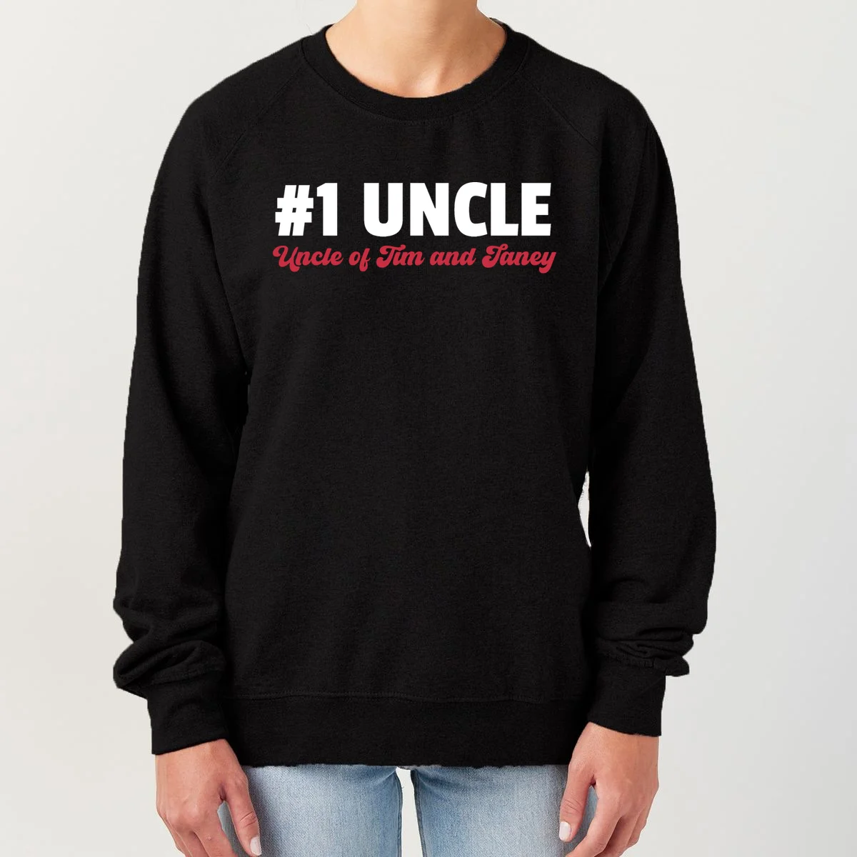 Best Uncle Custom Text Women's Sweatshirt - Front